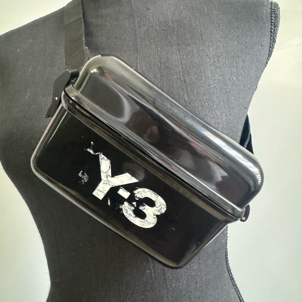 Y-3 Glossy Black Crossbody Bag
